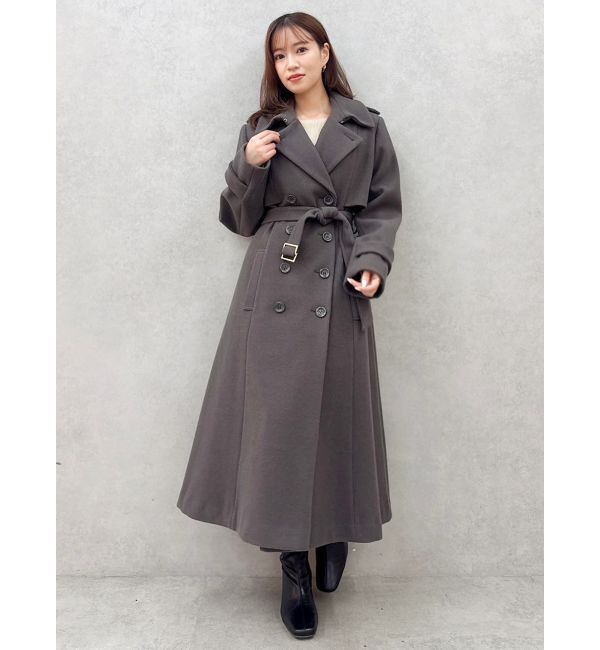 dazzlin「2WAYカラーウールライクトレンチコート」|トレンチコート|