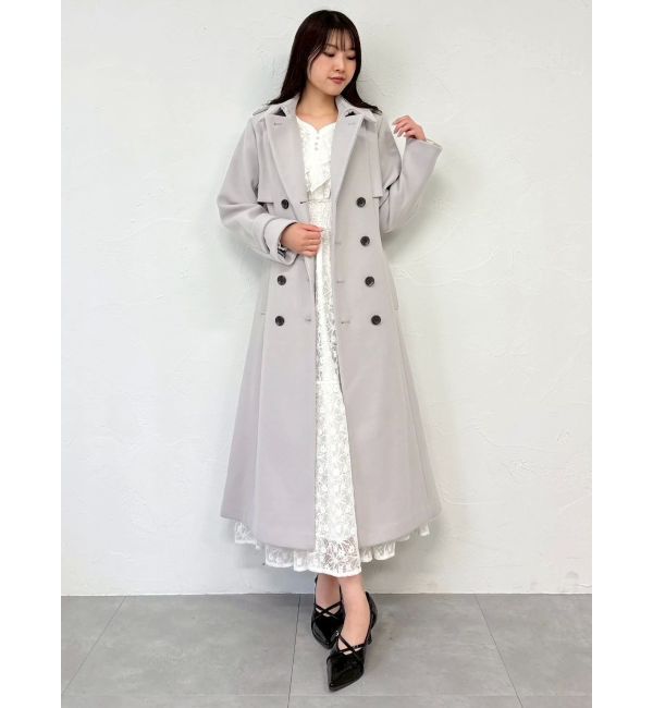 dazzlin「2WAYカラーウールライクトレンチコート」|トレンチコート|