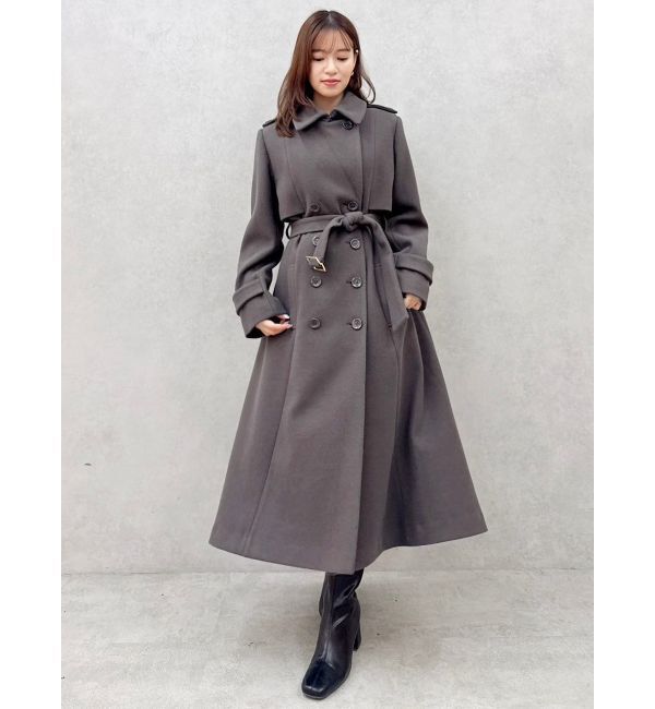dazzlin「2WAYカラーウールライクトレンチコート」|トレンチコート|