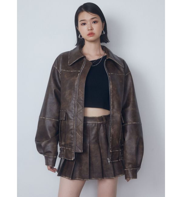 EMODA「ヴィンテージライクオーバーブルゾン」|ブルゾン・スタジャン|