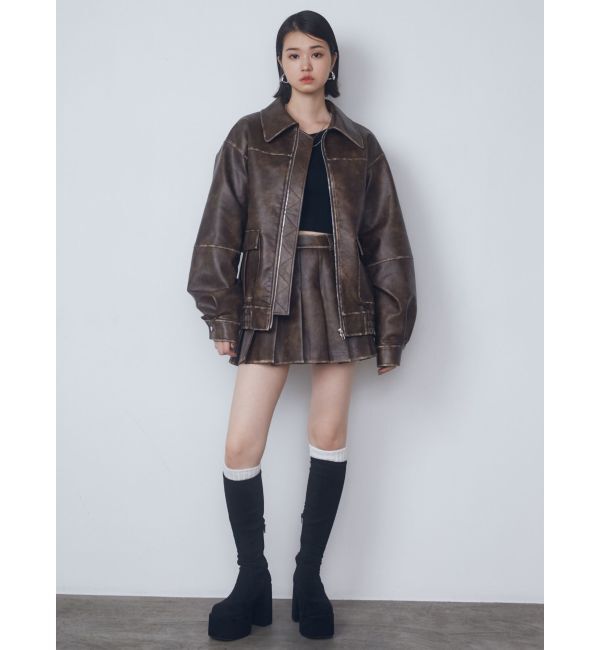 EMODA「ヴィンテージライクオーバーブルゾン」|ブルゾン・スタジャン|