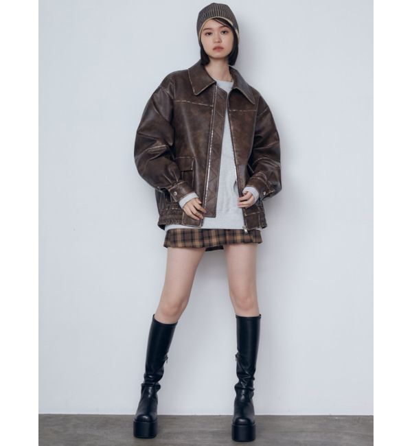 EMODA「ヴィンテージライクオーバーブルゾン」|ブルゾン・スタジャン|