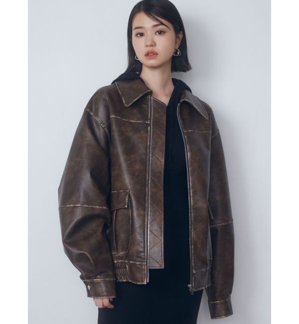 EMODA「ヴィンテージライクオーバーブルゾン」|ブルゾン・スタジャン|