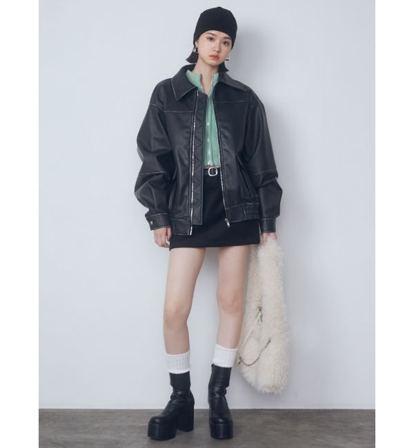 EMODA「ヴィンテージライクオーバーブルゾン」|ブルゾン・スタジャン|