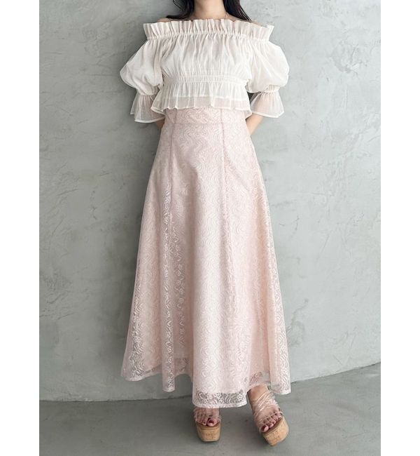 MERCURYDUO「レースフレアコルセットスカート」|スカート|