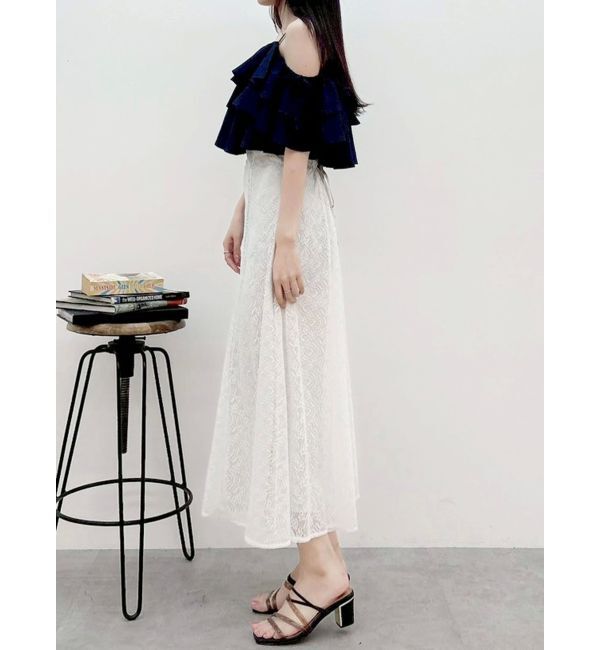 MERCURYDUO「レースフレアコルセットスカート」|スカート|