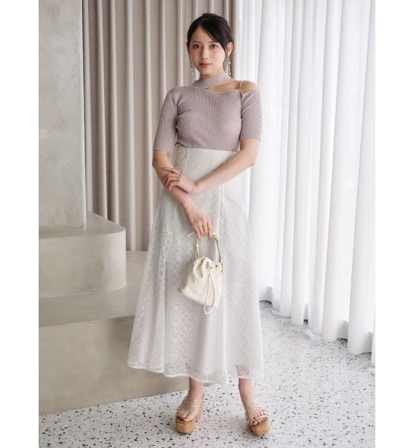 MERCURYDUO「レースフレアコルセットスカート」|スカート|