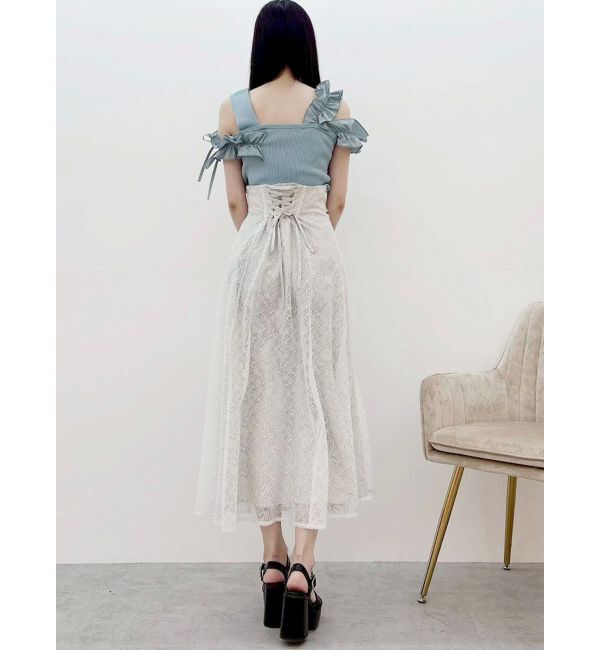 MERCURYDUO「レースフレアコルセットスカート」|スカート|