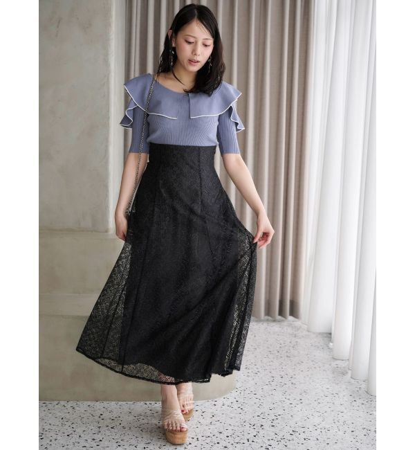 MERCURYDUO「レースフレアコルセットスカート」|スカート|