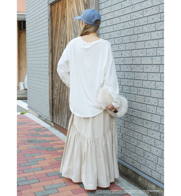 Ungrid「ラウンドロングスリーブTee」|Tシャツ・カットソー|