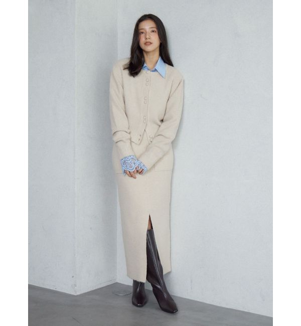 LAGUNAMOON「カーデニットセットアップ」|ワンピース|アイボリー