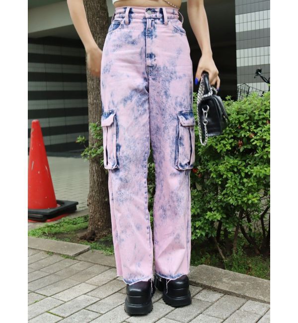 EVRIS「ブリーチデニムカーゴパンツ」|デニム|