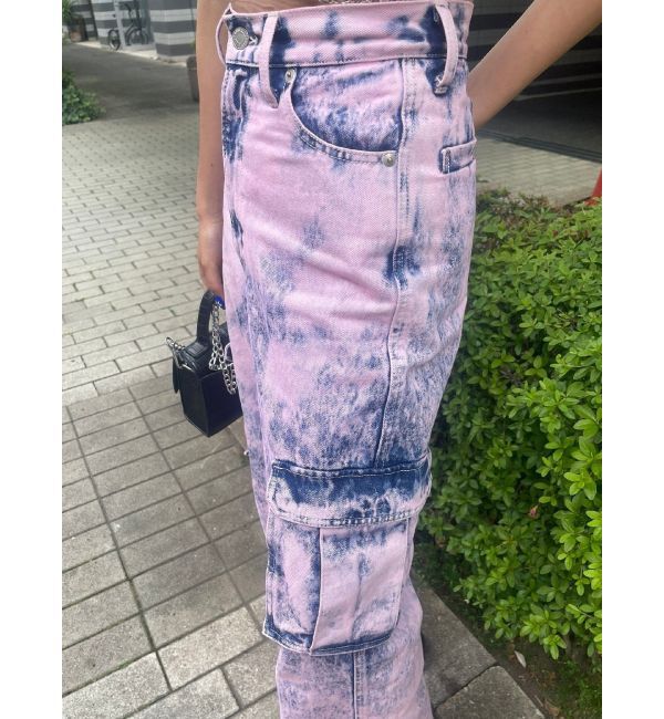 EVRIS「ブリーチデニムカーゴパンツ」|デニム|