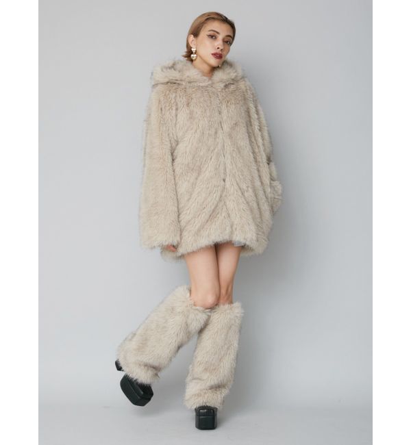 EVRIS「フェイクファーフーディコート」|その他|