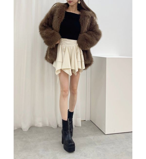 EVRIS「フェイクファーフーディコート」|その他|