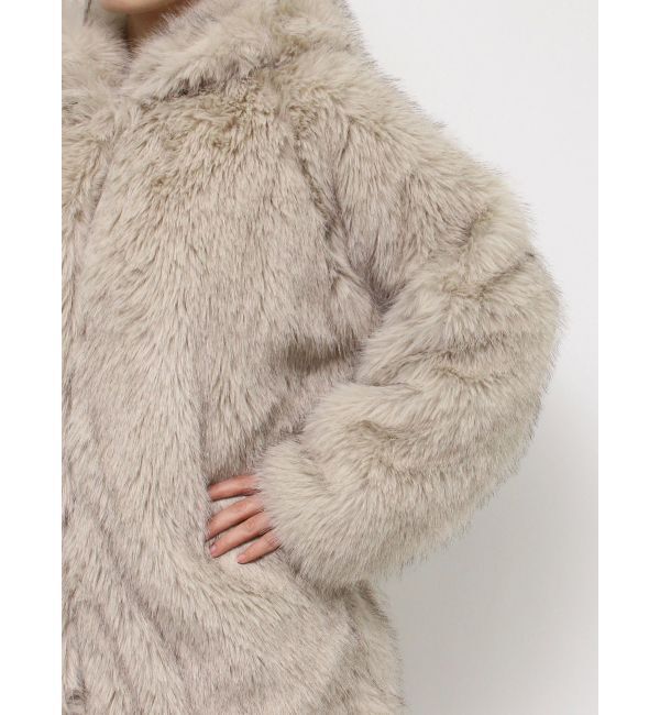 EVRIS「フェイクファーフーディコート」|その他|