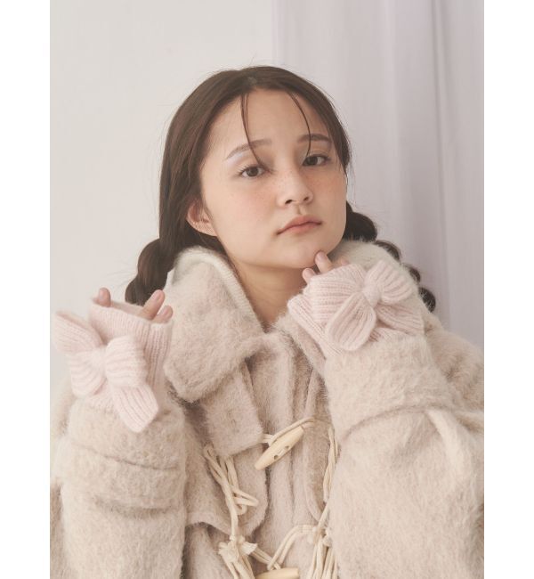 merry jenny「りぼんりぼんニットグローブ」|手袋|