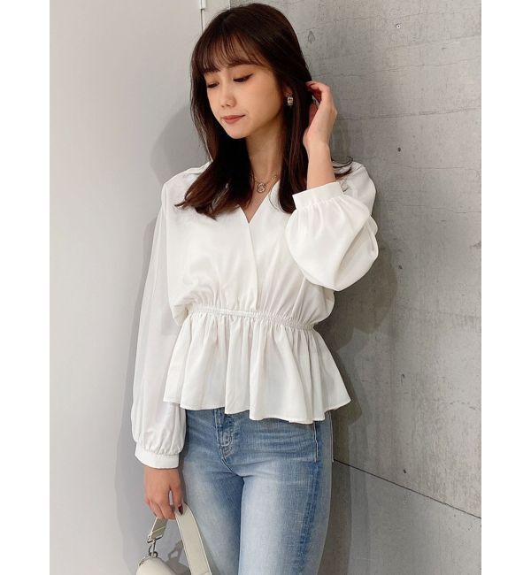 GYDA「カシュクールペプラムブラウス」|シャツ・ブラウス|