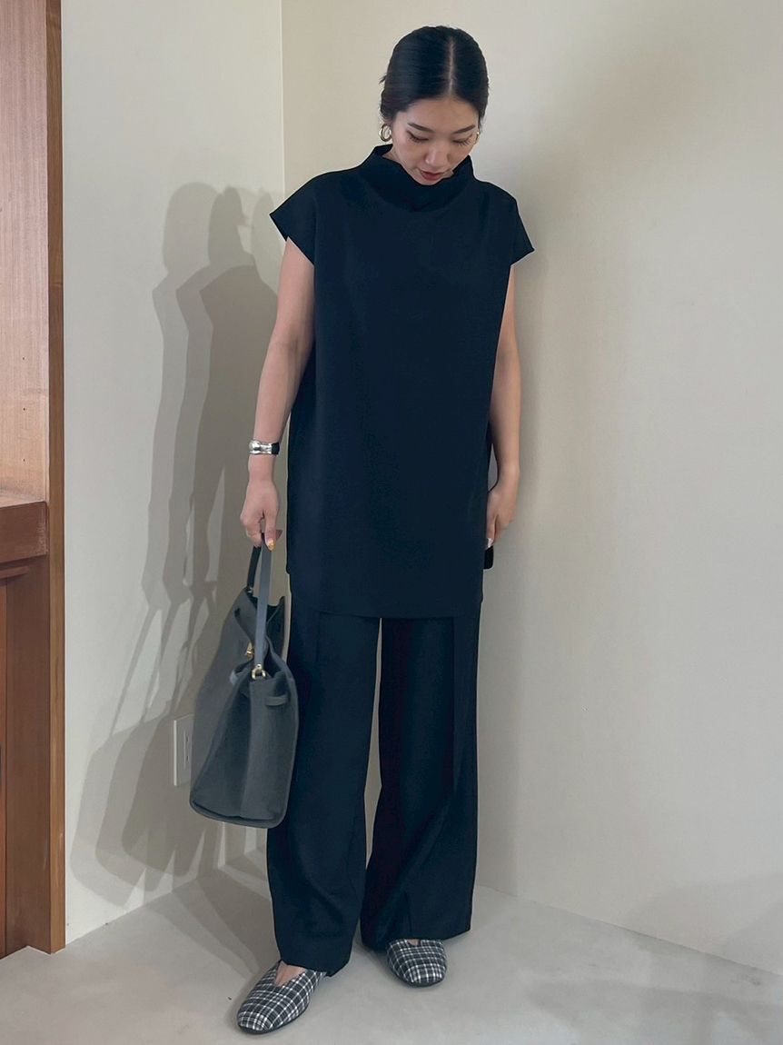 Mila Owen「【セットアイテム】ドレープブラウスセミフレアゴムパンツSET UP」|チノ|