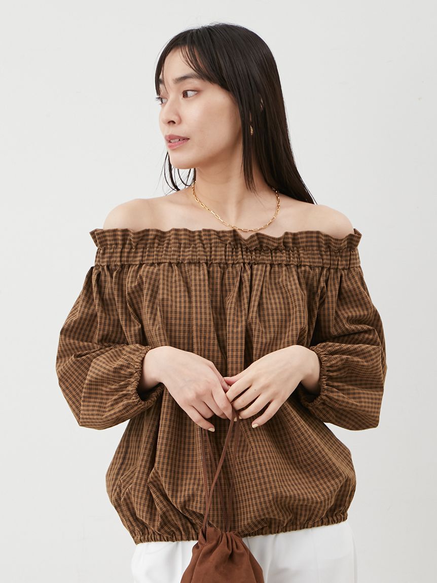 Mila Owen「後リボンボリュームオフショルブラウス」|シャツ・ブラウス|