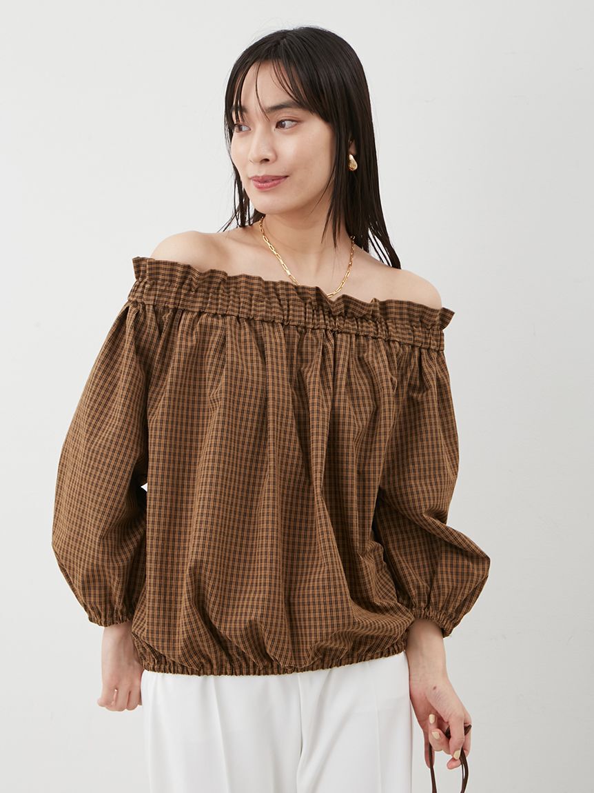 Mila Owen「後リボンボリュームオフショルブラウス」|シャツ・ブラウス|