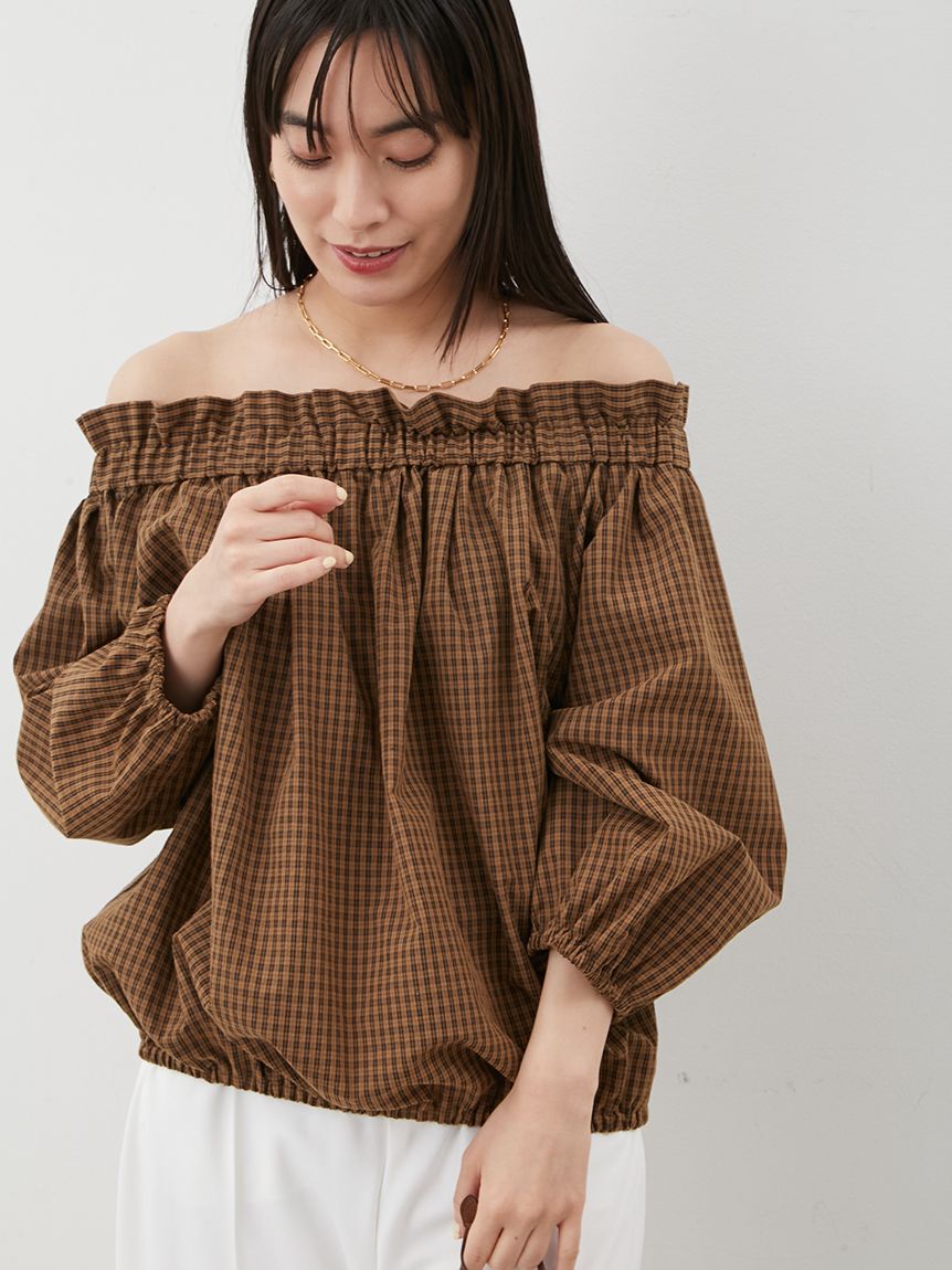 Mila Owen「後リボンボリュームオフショルブラウス」|シャツ・ブラウス|