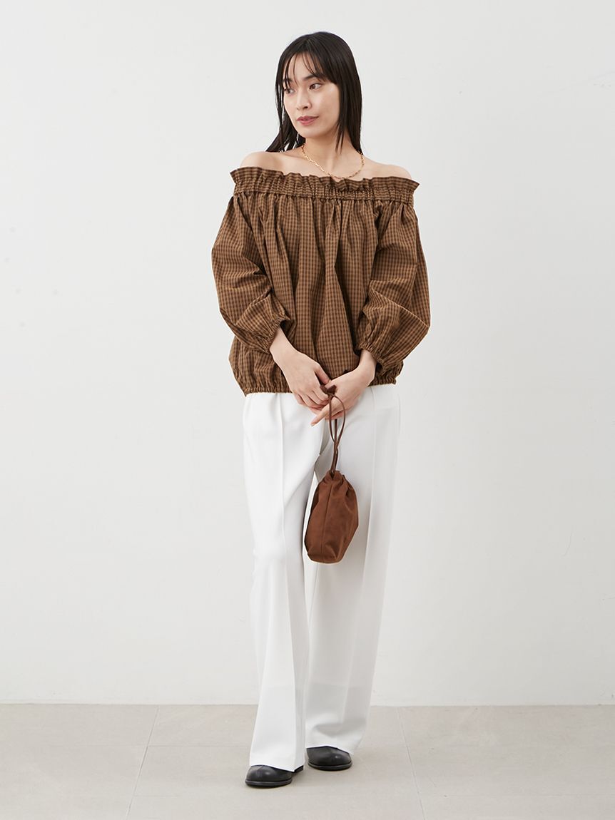 Mila Owen「後リボンボリュームオフショルブラウス」|シャツ・ブラウス|