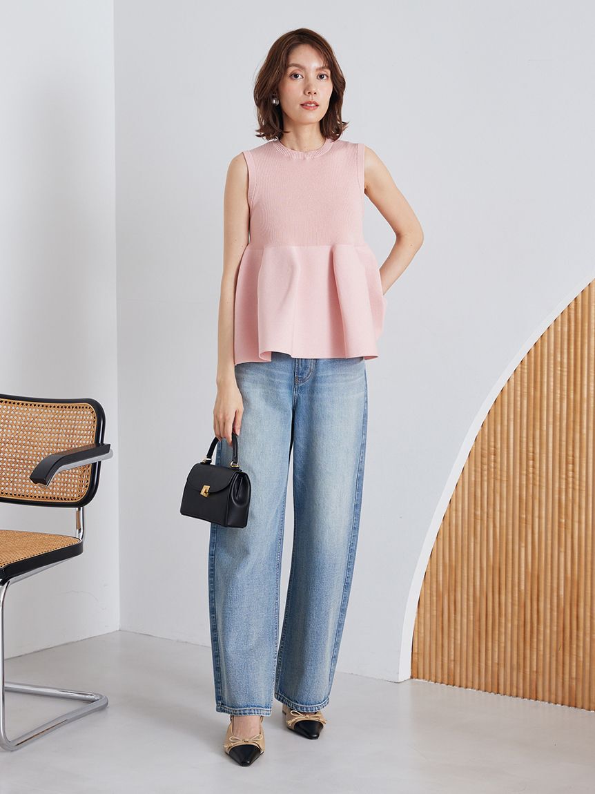 Mila Owen「ハイライズルーズフィットバギーデニムパンツ」|デニム|