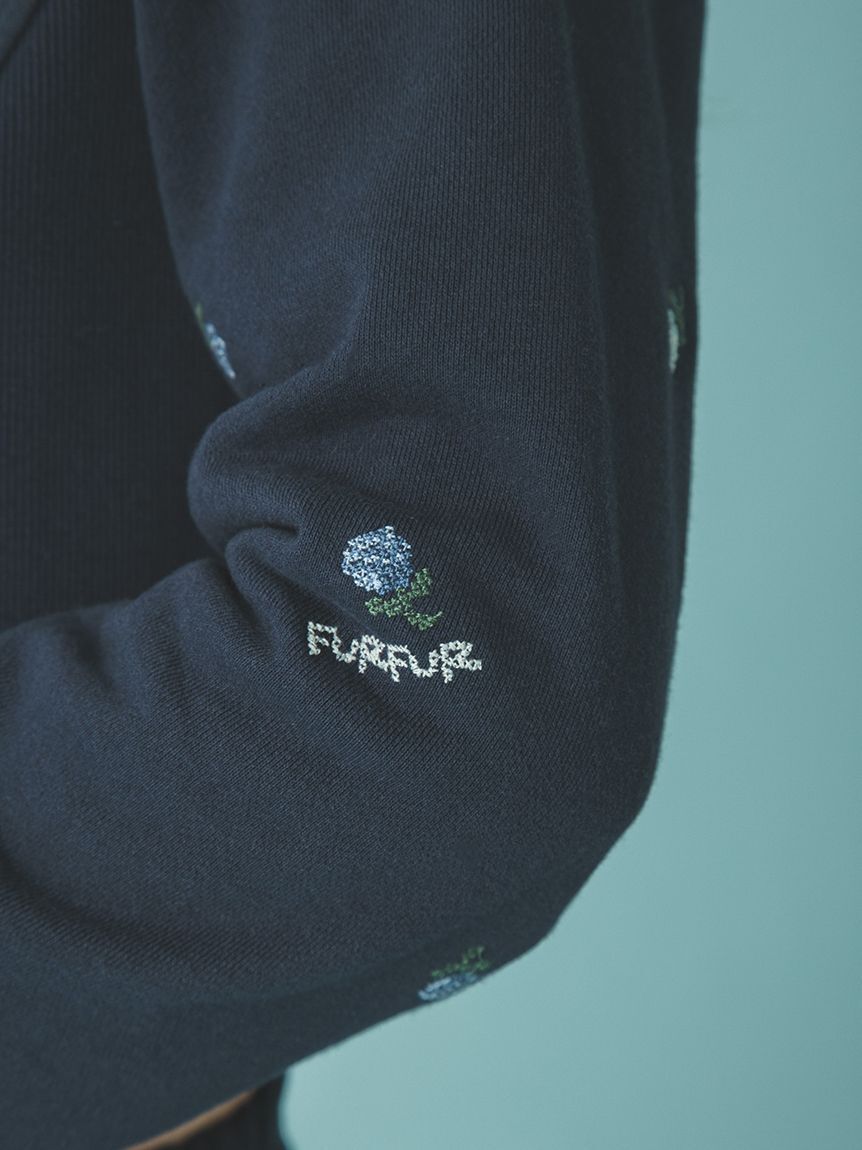 FURFUR「フラワー刺繍ジップアップフーディー」|パーカー|