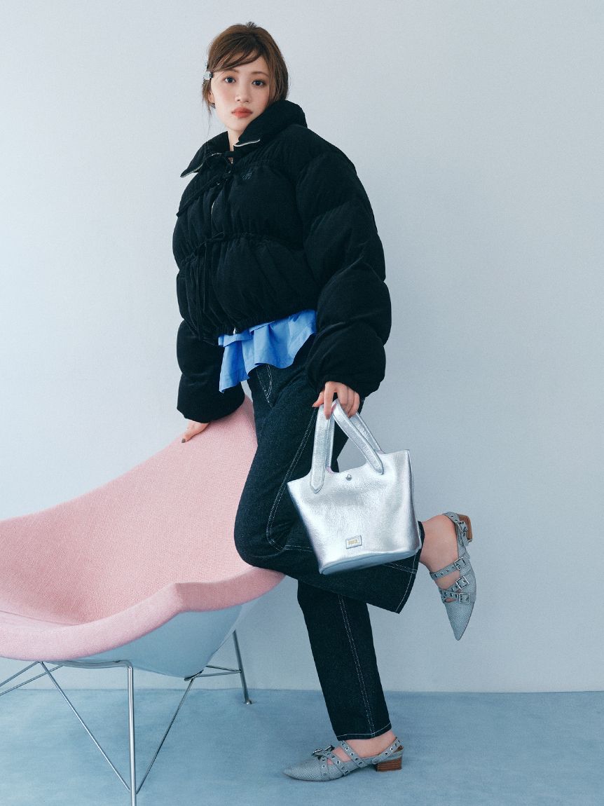 FURFUR「リボンステッチセミフレアデニムパンツ」|デニム|