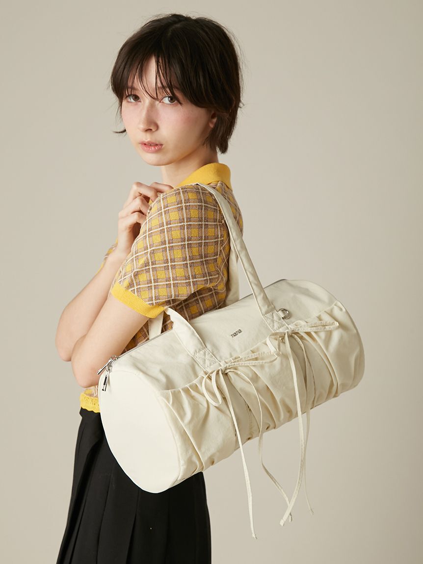FURFUR「【WEB限定カラー】リボンドラムバッグ」|ショルダー・メッセンジャー|