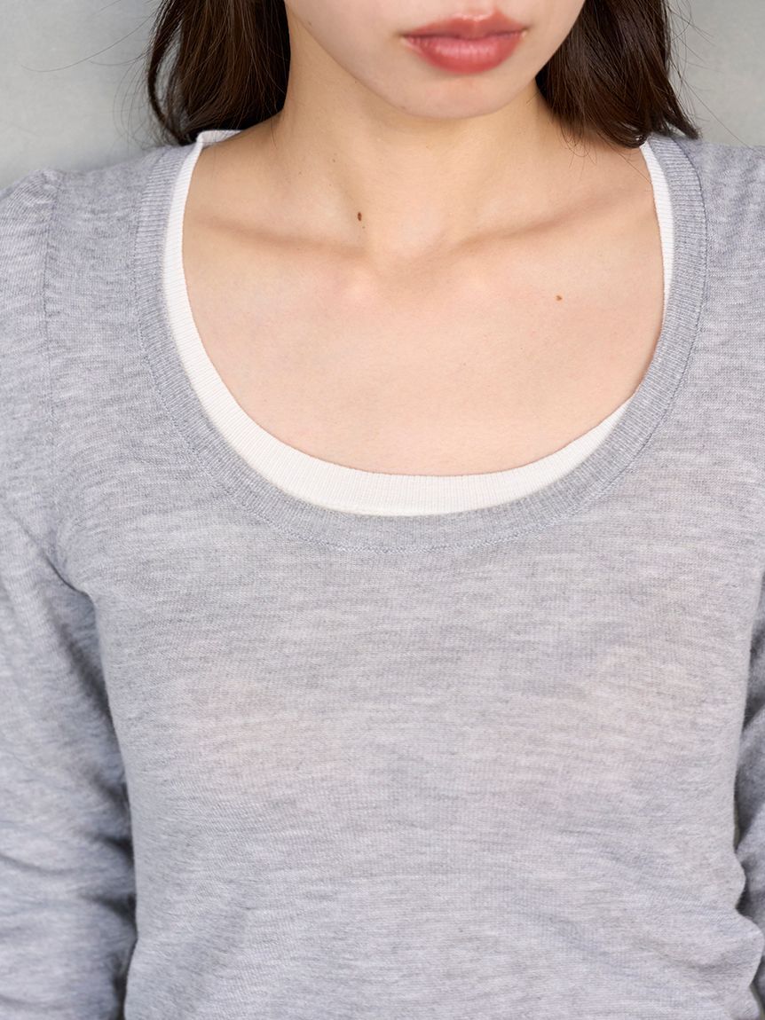 SNIDEL「レイヤードニット」|ニット・セーター|