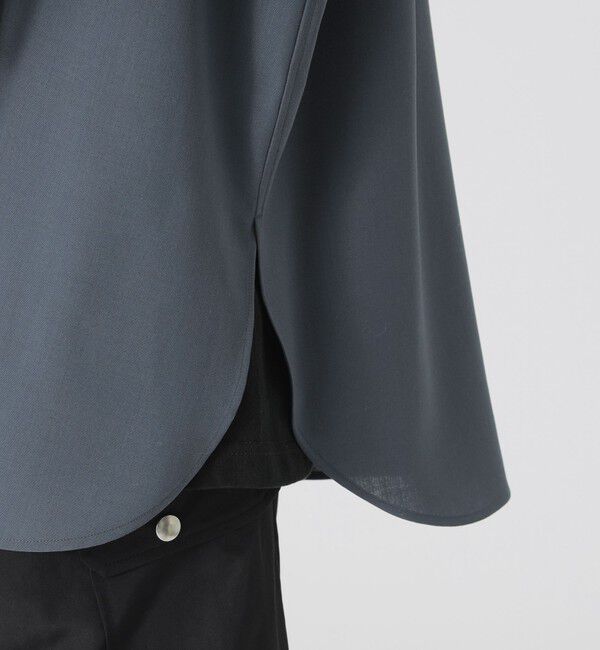  「ウールミックスポプリンジップシャツ」|シャツ・ブラウス|
