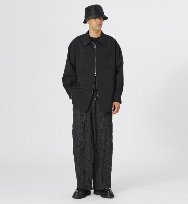  「ウールミックスポプリンジップシャツ」|シャツ・ブラウス|