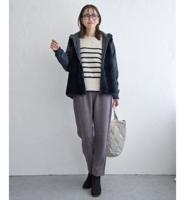 ikka「GOKU楽フェイクスエードテーパードパンツ」|その他|