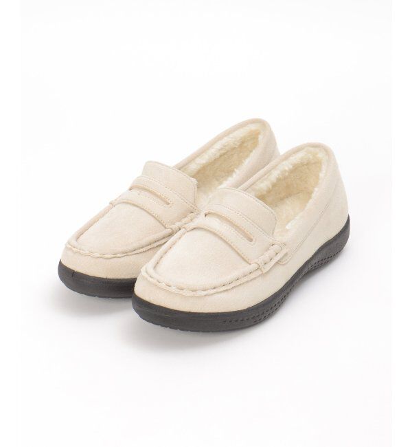 ikka「エコスエードローファー」|その他|アイボリー