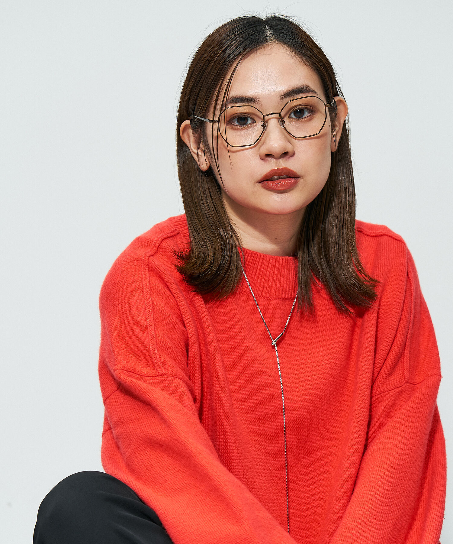  「Zoff｜STUDIO SEVEN｜ウェリントン型 メガネ チタン 軽量 多角形 メタルフレーム レンズ交換券付き 」|メガネ|