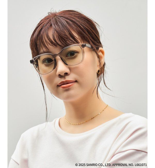  「Zoff｜はぴだんぶい ウェリントン型 サングラス｜紫外線対策 UVカット｜ユニセックス｜グッズ  」|サングラス|薄グレー