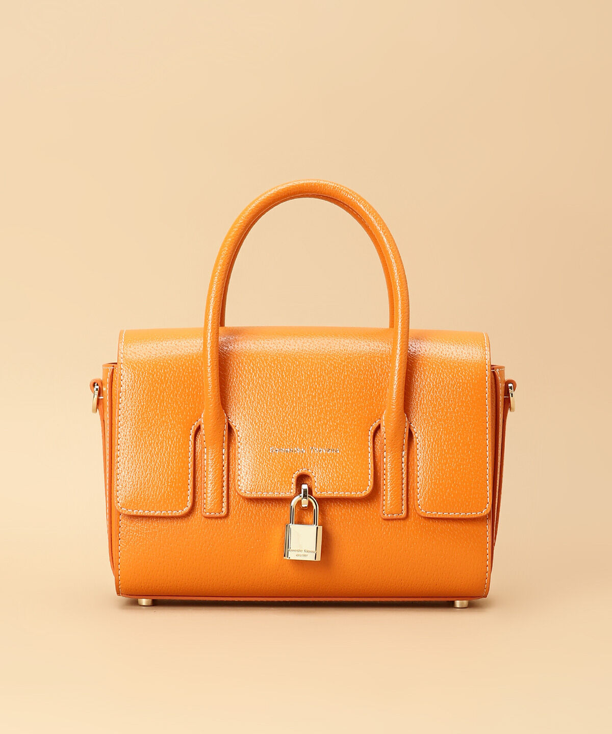 Samantha Thavasa「フラップパドロック ハンドバッグ」|ハンドバッグ|オレンジ