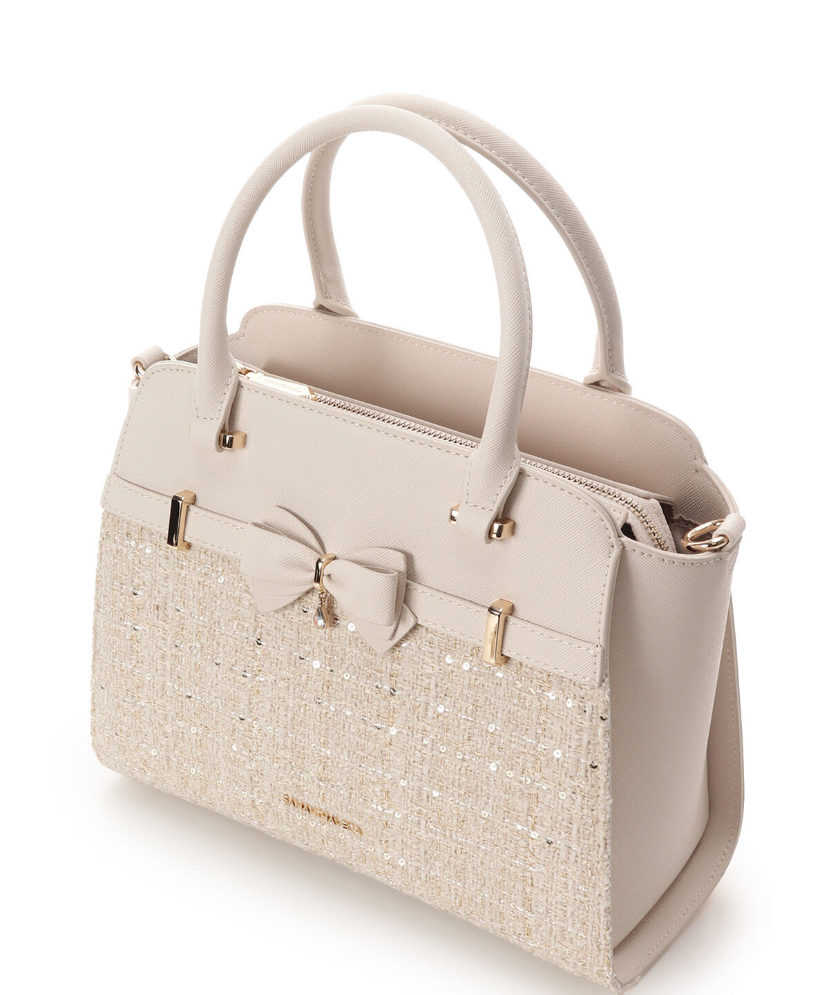 Samantha Vega「ツイードアクセントリボンハンドバッグ」|ハンドバッグ|