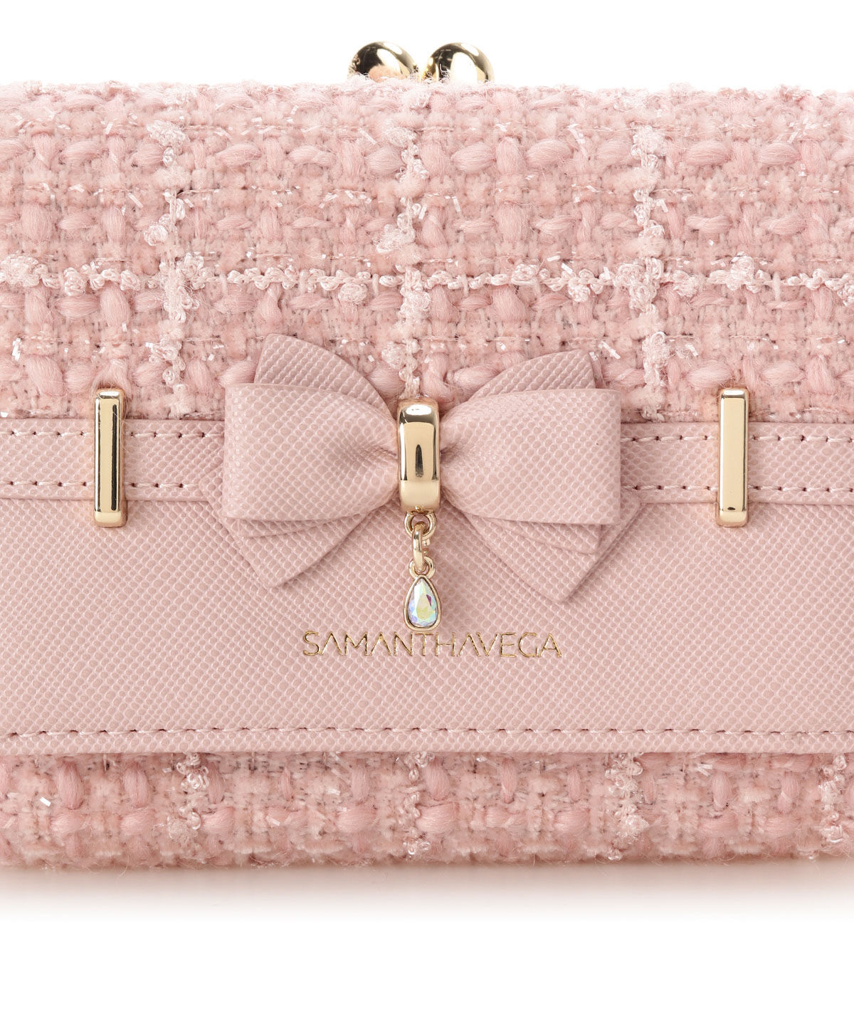 Samantha Vega「ツイードアクセントリボン折財布」|財布|
