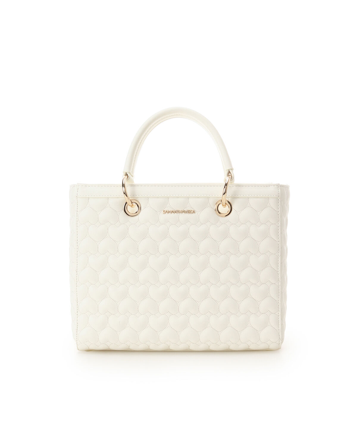 Samantha Vega「エターナルハートキルトハンドバッグ」|ハンドバッグ|ホワイト