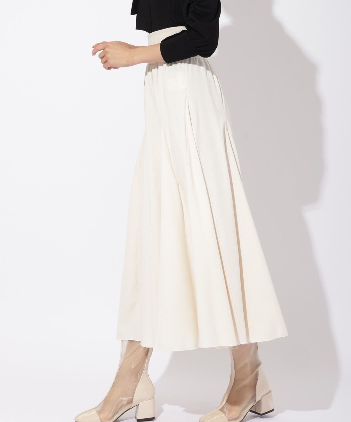 アンドクチュール「コールテンロングスカート」|フレア|