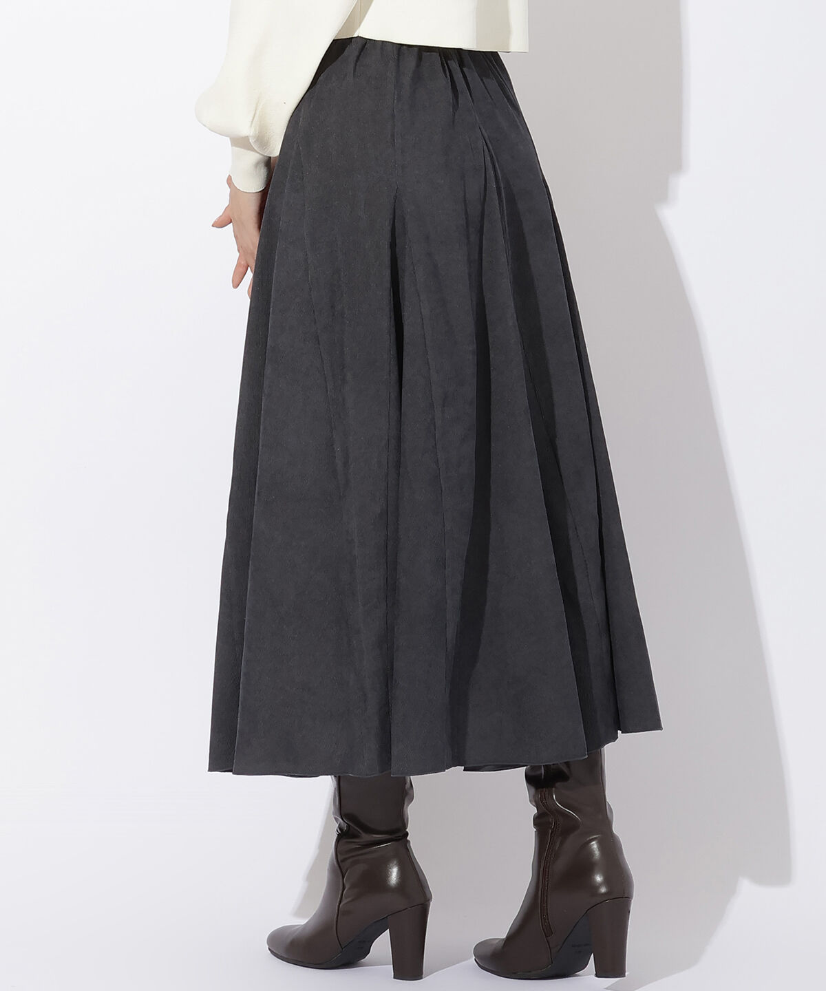 アンドクチュール「コールテンロングスカート」|フレア|