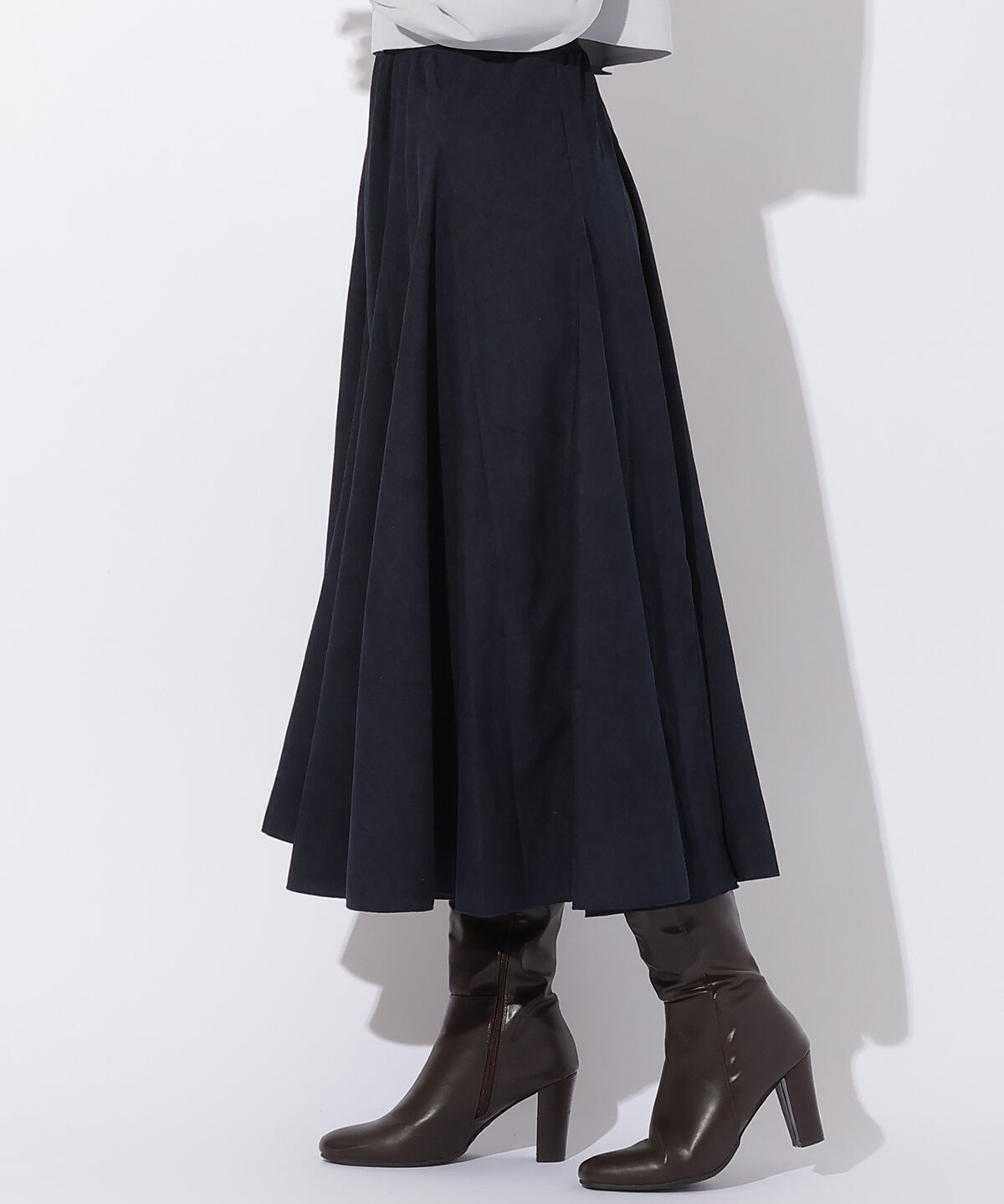 アンドクチュール「コールテンロングスカート」|フレア|