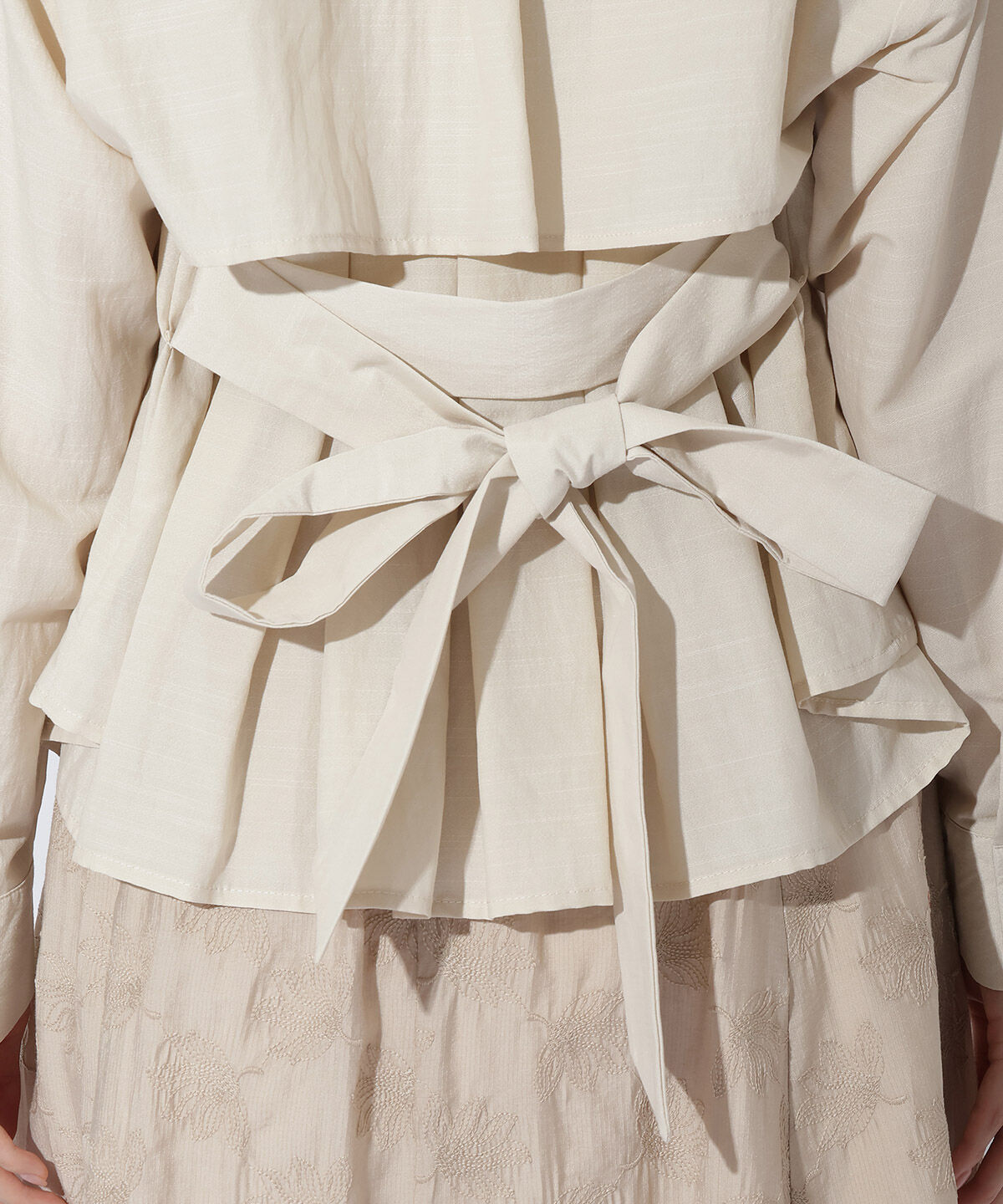 アンドクチュール「ワッシャーシャツ＋刺しゅうキャミワンピース」|ワンピース|