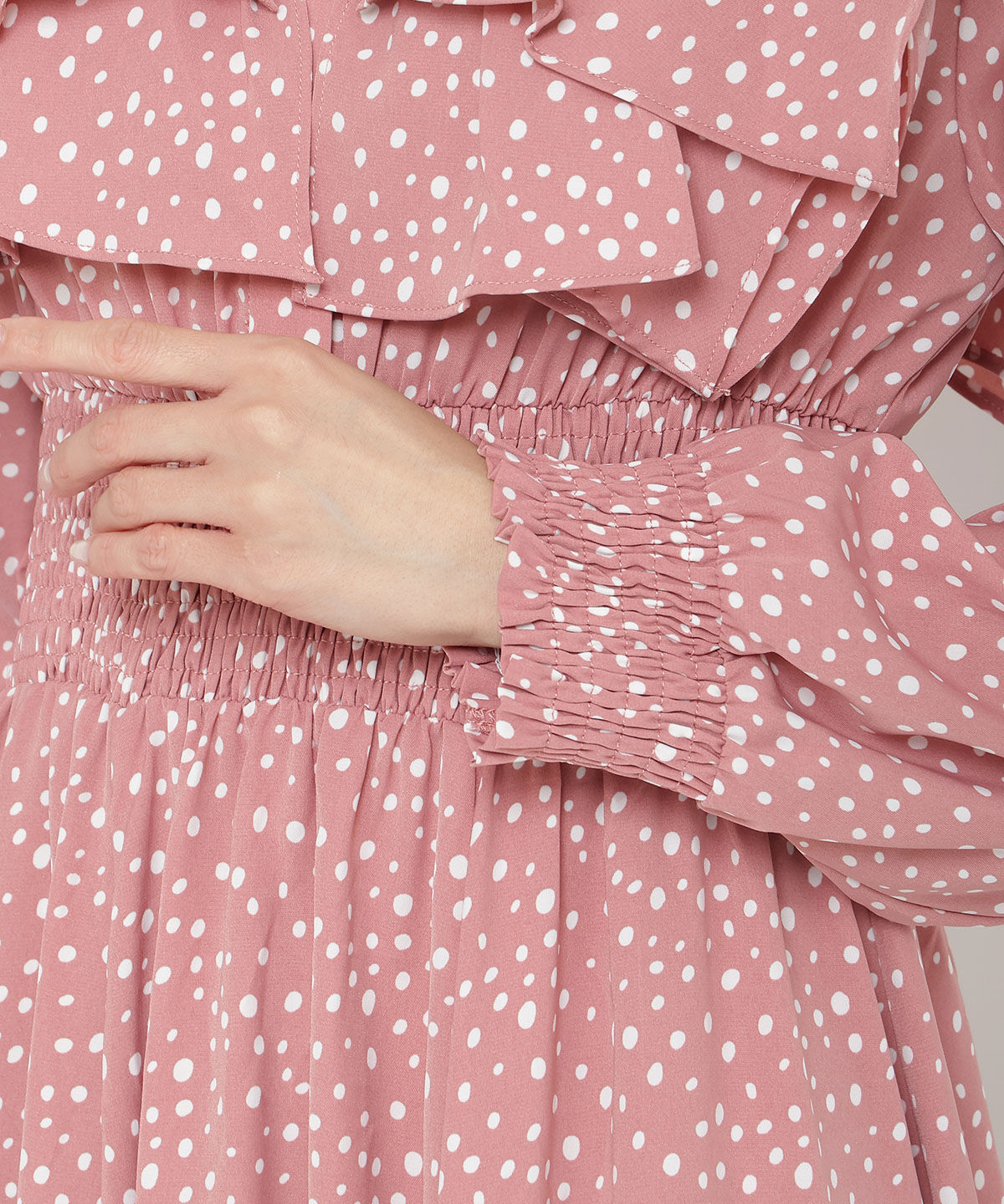 アンドクチュール「ランダムドットフリルワンピース」|ワンピース|