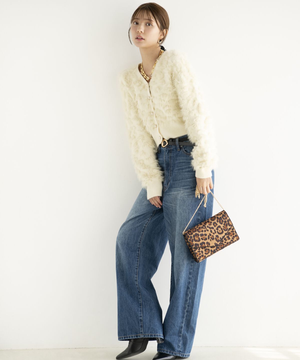 アンドクチュール「ポコポコフェザーカーデ」|カーディガン|