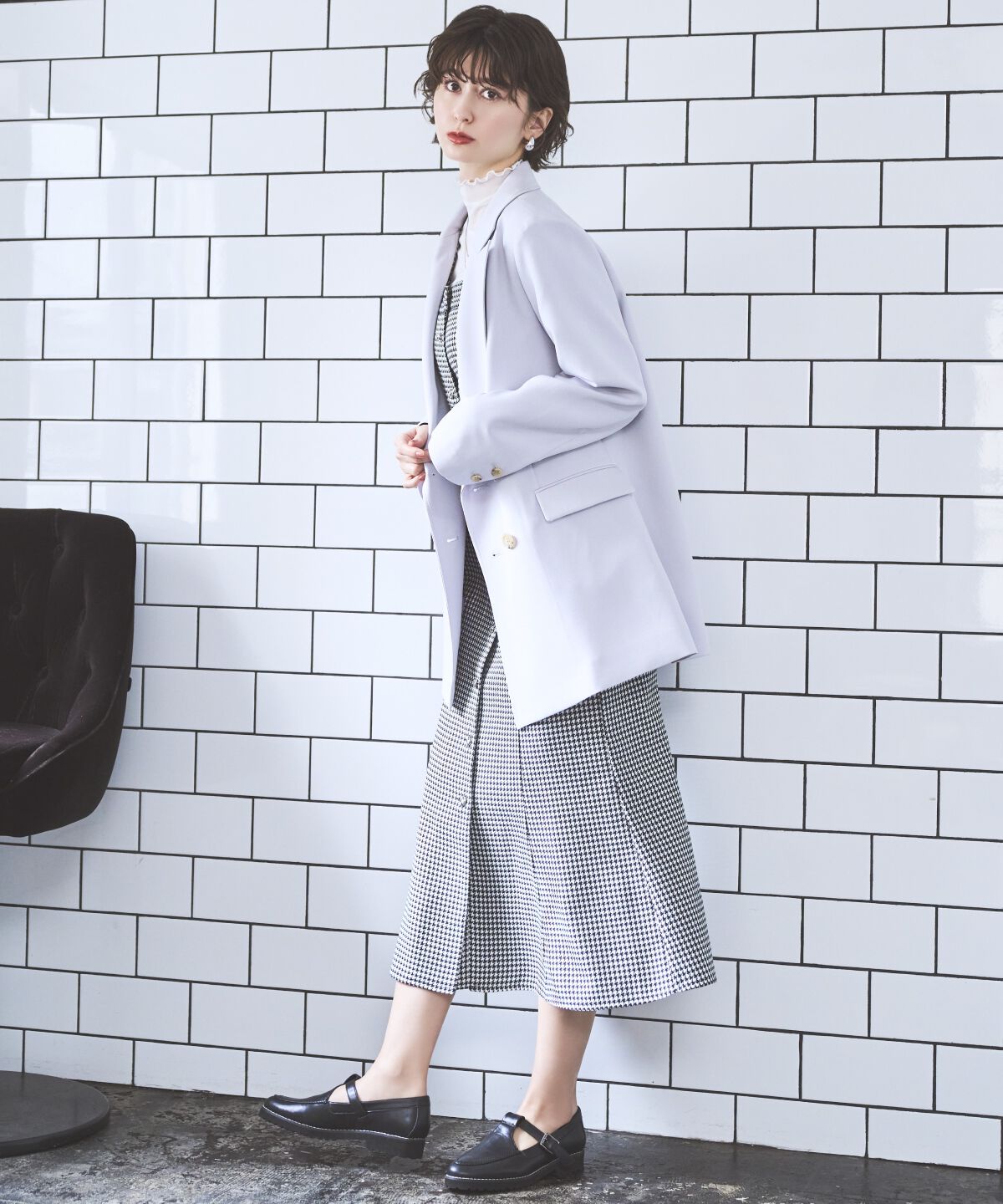 アンドクチュール「ダブルブレストオーバージャコット」|テーラードジャケット|