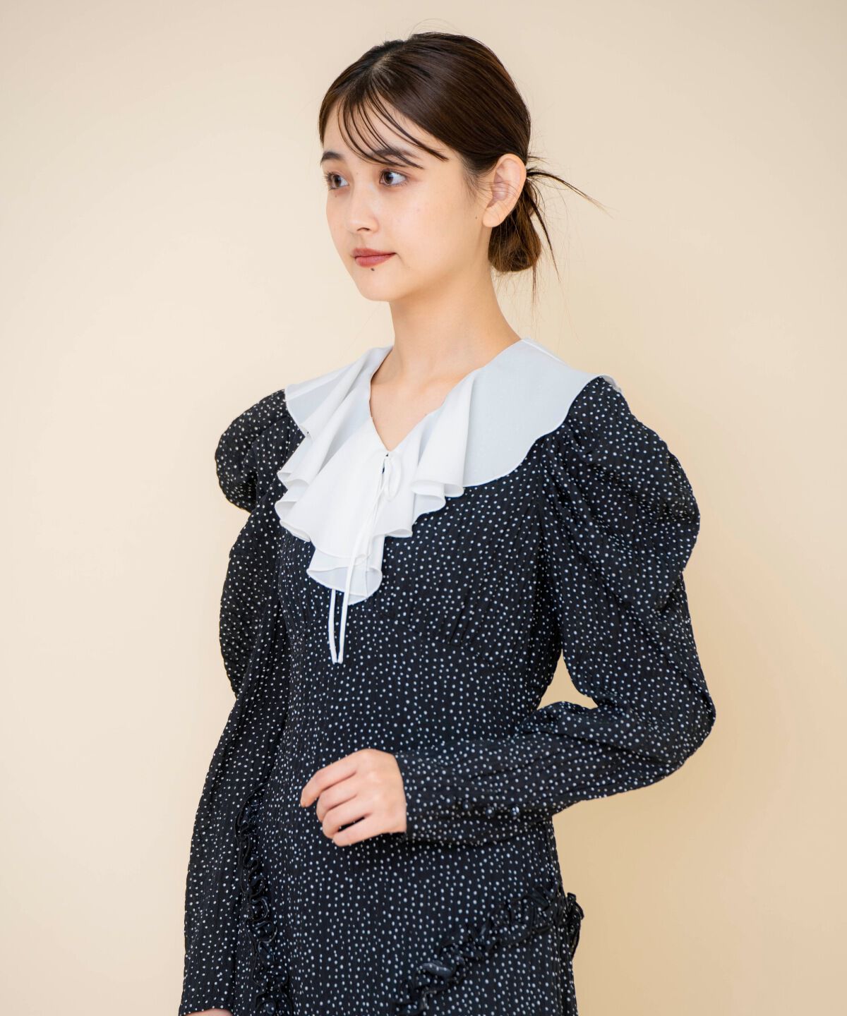 REDYAZEL「フリルカラードットワンピース」|ワンピース|